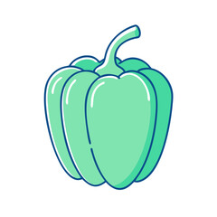 bell pepper icon, bell pepper vector illustration-simple illustration of bell pepper, perfect for bell pepper logos and icons