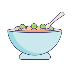 cereal bowl icon, cereal bowl vector illustration-simple illustration of cereal bowl, perfect for cereal bowl logos and icons