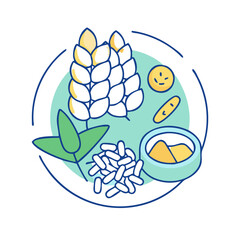 fiber rich food icon, fiber rich food vector illustration-simple illustration of fiber rich food, perfect for fiber rich food logos and icons