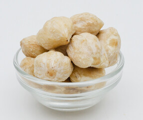Candlenut on White Background, Indonesia Spice
