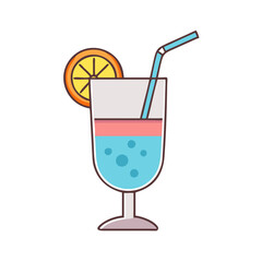 juice glass icon, juice glass vector illustration-simple illustration of juice glass, perfect for juice glass logos and icons