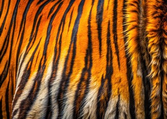 Fototapeta premium Abstract cityscape: Close-up tiger stripe texture, urban exploration photography.