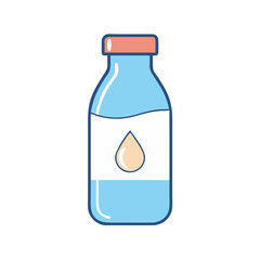 milk bottle icon, milk bottle vector illustration-simple illustration of milk bottle, perfect for milk bottle logos and icons