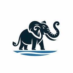 Obraz premium Elephant Vector Illustration Black and White