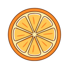 orange slice icon, orange slice vector illustration-simple illustration of orange slice, perfect for orange slice logos and icons