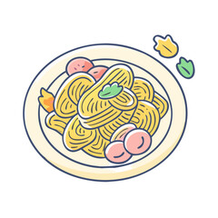 pasta icon, pasta vector illustration-simple illustration of pasta, perfect for pasta logos and icons