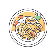 pasta icon, pasta vector illustration-simple illustration of pasta, perfect for pasta logos and icons