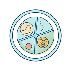 portion control plate icon, portion control plate vector illustration-simple illustration of portion control plate, perfect for portion control plate logos and icons