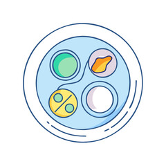 portion control plate icon, portion control plate vector illustration-simple illustration of portion control plate, perfect for portion control plate logos and icons