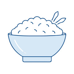 rice bowl icon, rice bowl vector illustration-simple illustration of rice bowl, perfect for rice bowl logos and icons