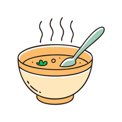 soup bowl icon, soup bowl vector illustration-simple illustration of soup bowl, perfect for soup bowl logos and icons