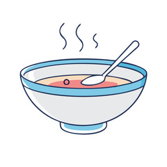 soup bowl icon, soup bowl vector illustration-simple illustration of soup bowl, perfect for soup bowl logos and icons