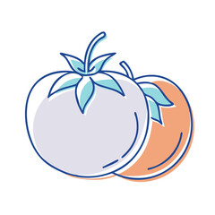 tomato icon, tomato vector illustration-simple illustration of tomato, perfect for tomato logos and icons