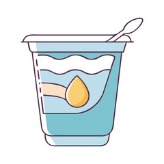 yogurt cup icon, yogurt cup vector illustration-simple illustration of yogurt cup, perfect for yogurt cup logos and icons