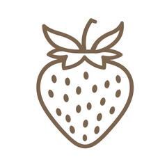 Tasty Isolated Healthy strawberry fruit food icon symbol