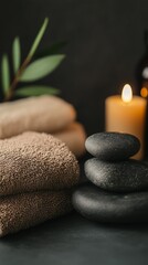 Obraz premium Indulge in a Serene Oasis with a Luxurious Spa Table Setting