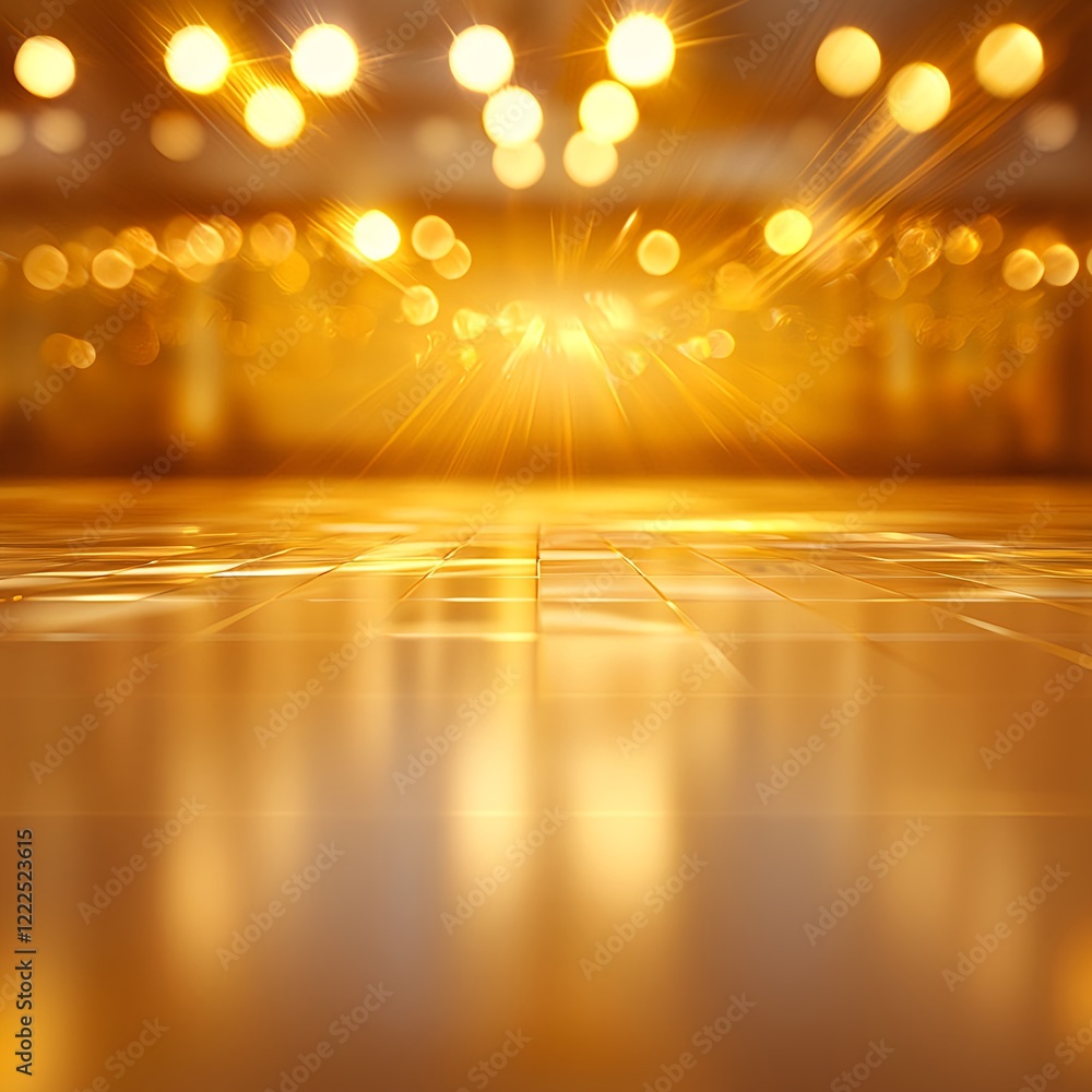 Poster shimmering golden background with soft light gradients and sparkles