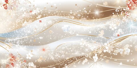 Elegant Floral Wave Background