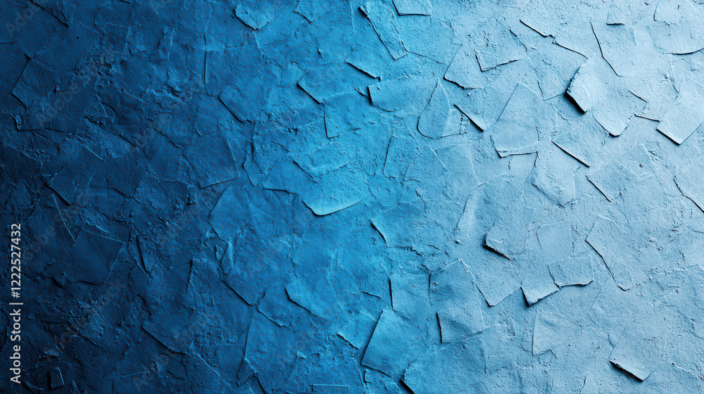 Poster textured blue wall with soft watercolor gradient, featuring light blue tones and layered appearance,