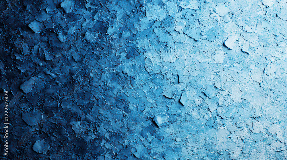 Aufkleber Soft blue watercolor gradient with textured layers creating depth and interest. This serene background evokes calmness and tranquility, perfect for various design projects