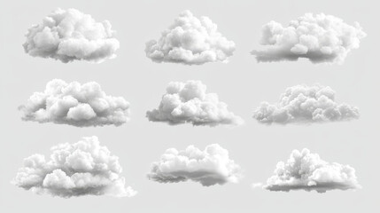 White cloud border, weather meteo frame realistic vector illustration. Fluffy cirrus cumulus cloud, isolated on transparent background. Realistic element, weather banner