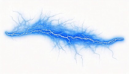 Abstract Blue Lightning: A Serene Electrifying Artwork