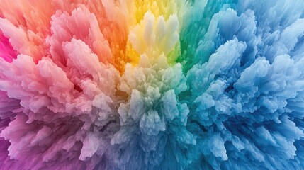 Fototapeta premium Rainbow color explosion abstract background