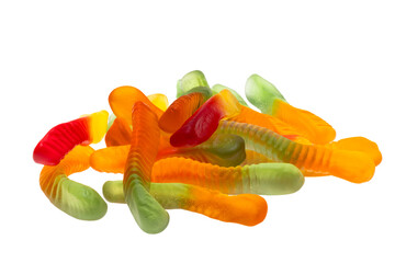 jelly worms isolated