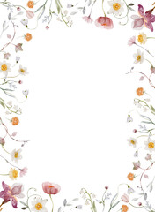 Elegant Spring Greeting Card with Floral Frame