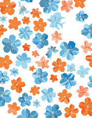 Floral pattern with a white background
