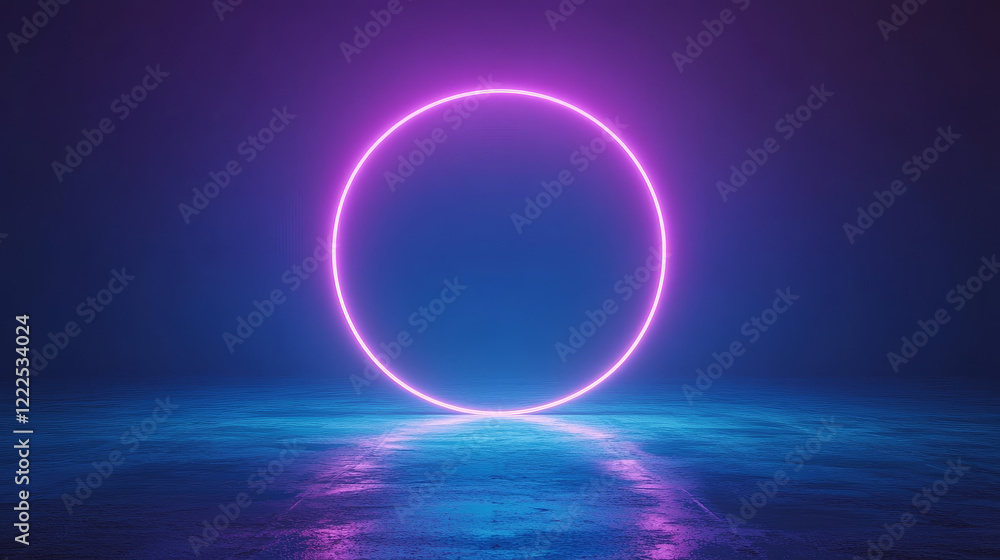 Poster blue hologram tech game portal with light effect set. digital technology hud teleport screen with cy