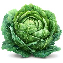 Obraz premium Cabbage PNG, vegetable on transparent background 