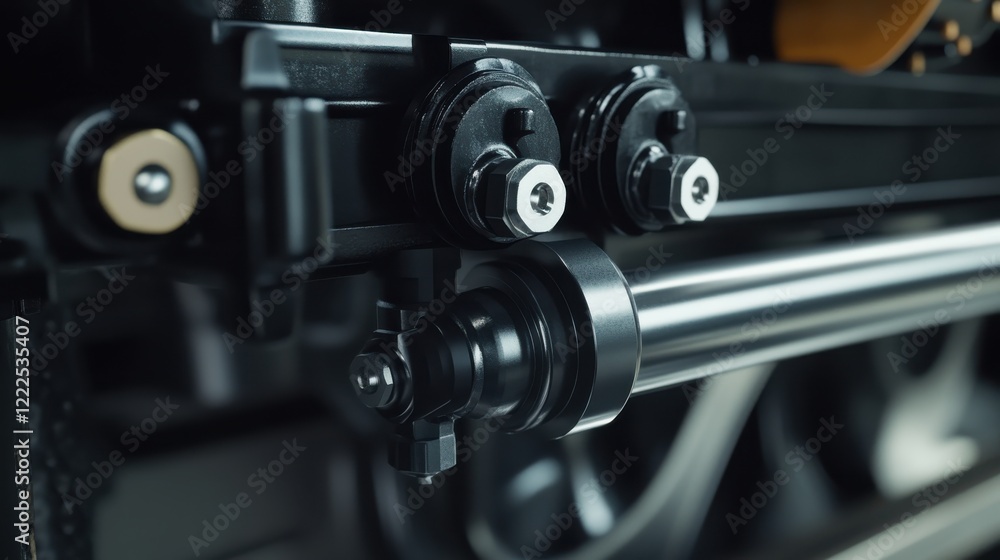 Poster close-up of industrial machinery components showcasing precision engineering and functionality