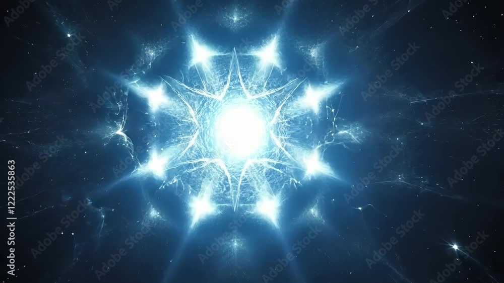 Poster bright cosmic star formation in deep space creating intricate structures and patterns with radiant l