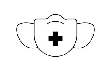 safety mask for health care icon, medical health care safety mask for wearing icon