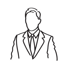 Digital Line Art of Businessman - Minimalist Outline Style - Business man Silhouette - Business man Doodle - Business man Vector - Business man Illustration - Business man Line Art