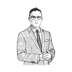 Businessman Vector Art - Clean and Professional Look - Business man Silhouette - Business man Doodle - Business man Vector - Business man Illustration - Business man Line Art - Business man Drawing
