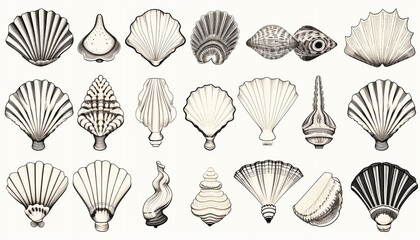 set of white and black stones