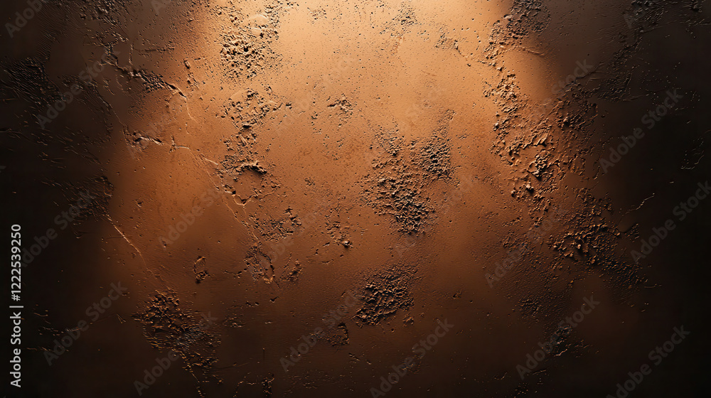 Poster Deep brown textured background with soft, warm glow, creating inviting atmosphere. Ideal for various design projects and artistic applications