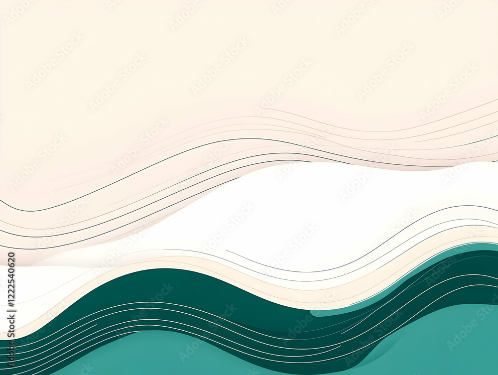 Poster abstract background creates a smooth wave pattern with elegant lines gracefully flowing across