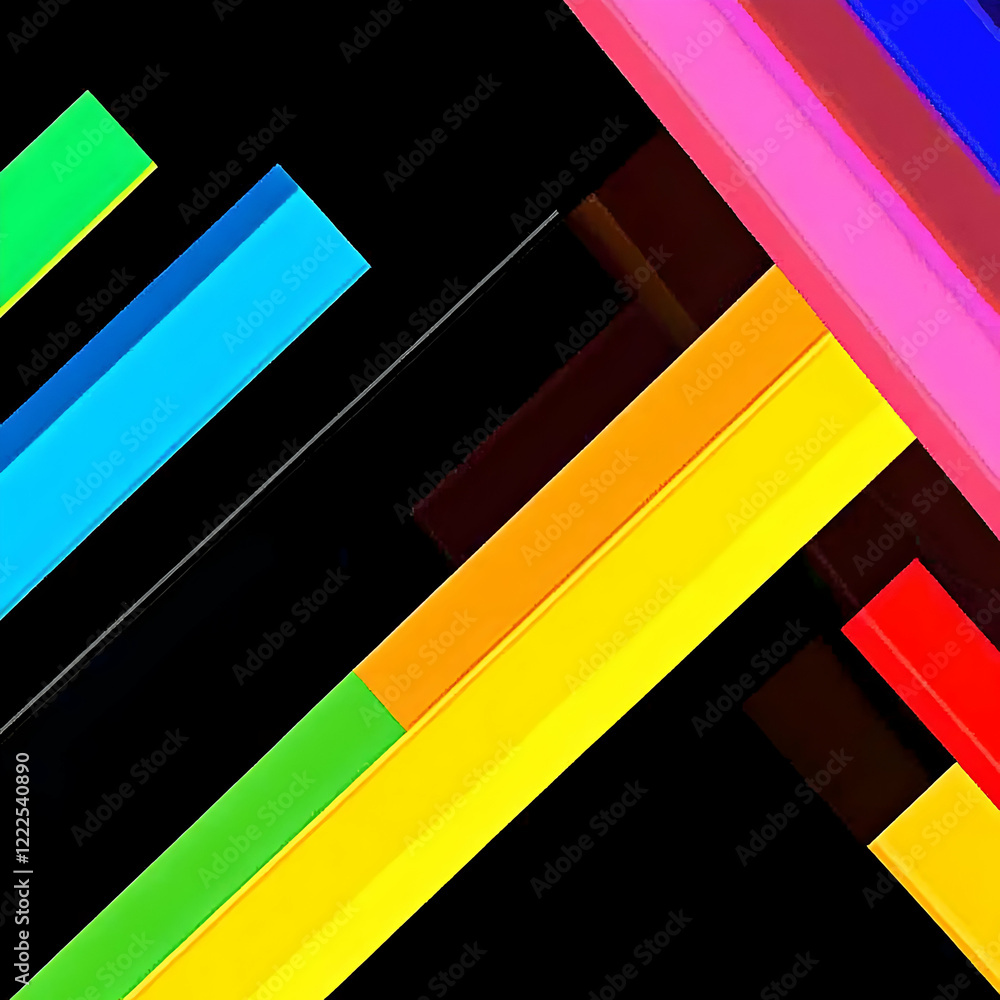 Aufkleber colorful diagonal stripes create a vibrant abstract background with a dynamic composition.