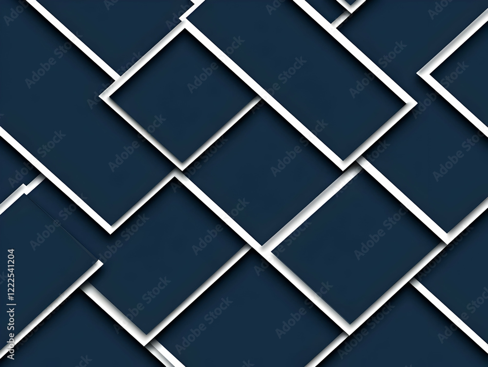 Aufkleber abstract background with dark blue squares and white borders forms a geometric pattern