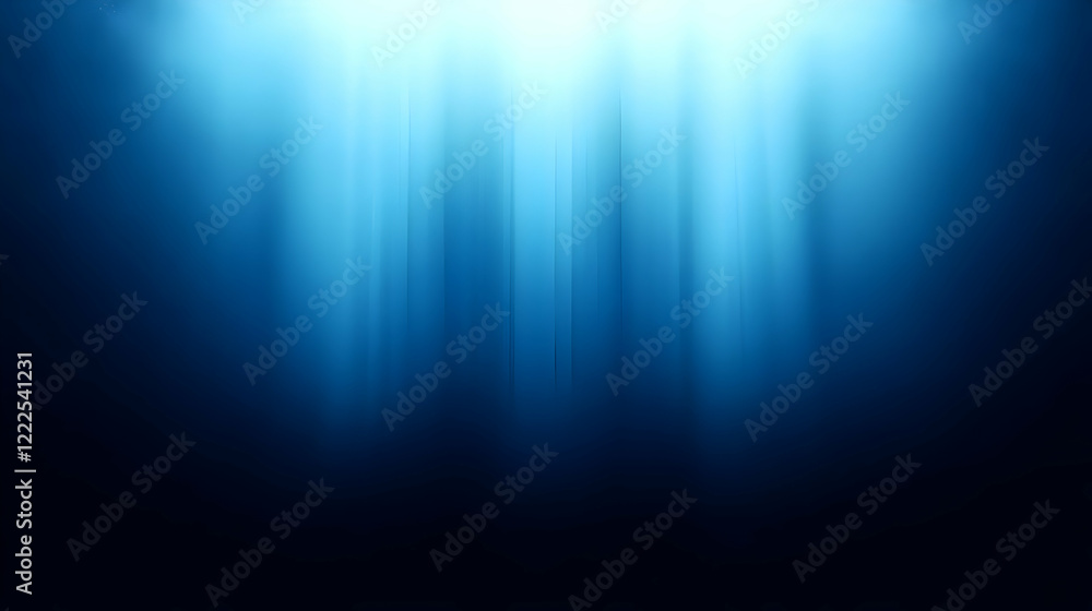 Aufkleber abstract blue background with smooth gradient and light rays for modern design.