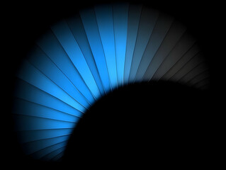 Abstract Blue and Black Radial Stripes Background Design for Modern Presentations or Designs