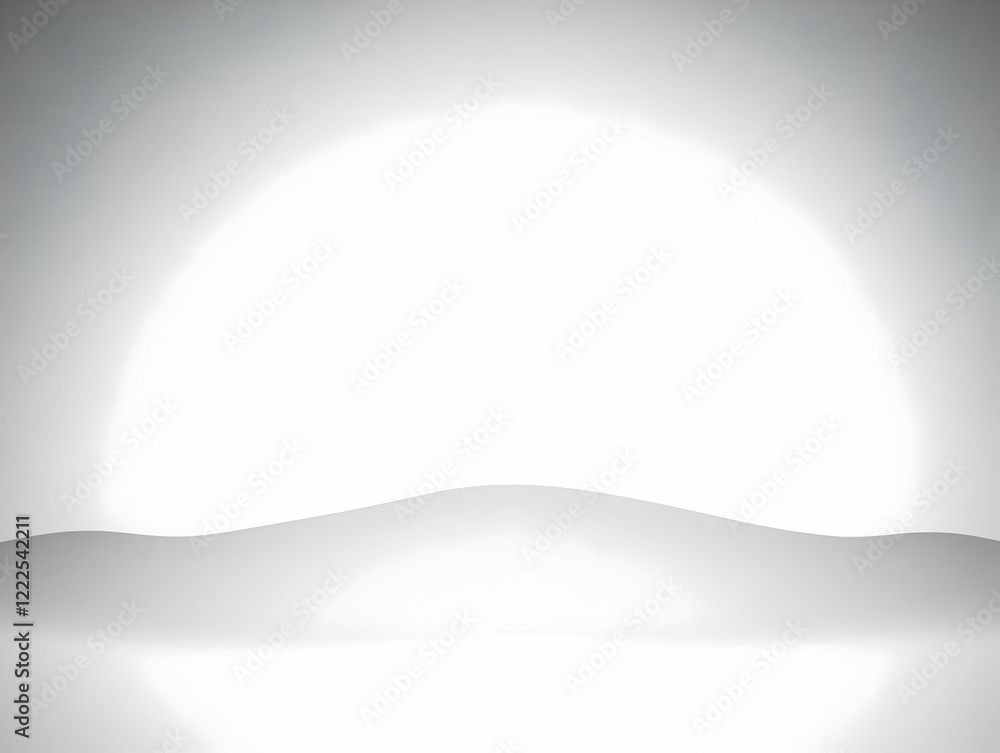 Aufkleber abstract white background with smooth curves and gentle lighting for product display or presentation