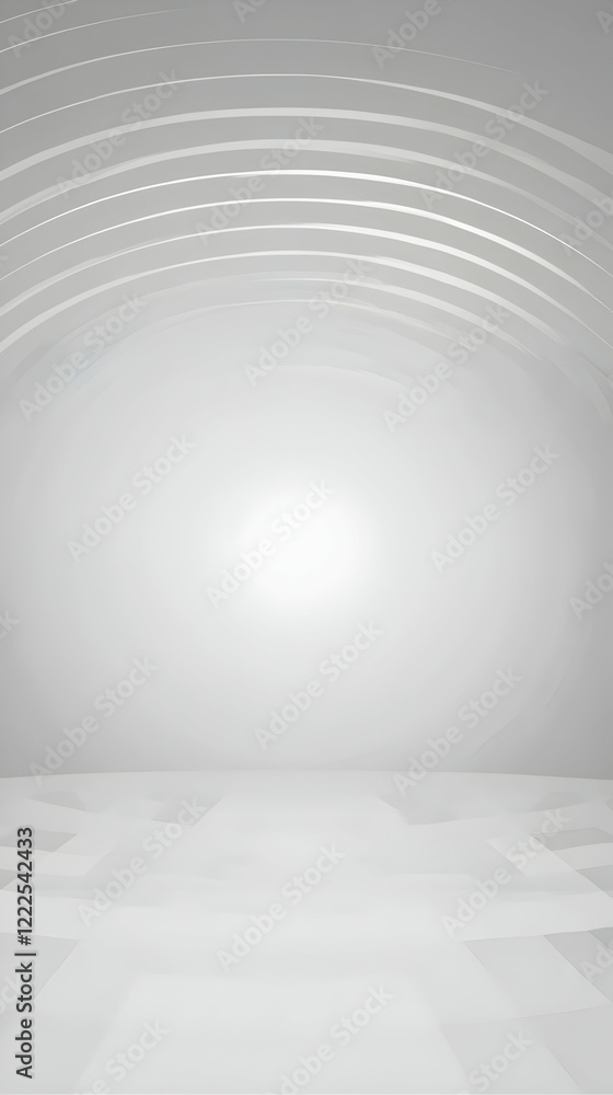 Poster abstract white 3d background creates a modern and minimalist atmosphere with subtle curves and geome