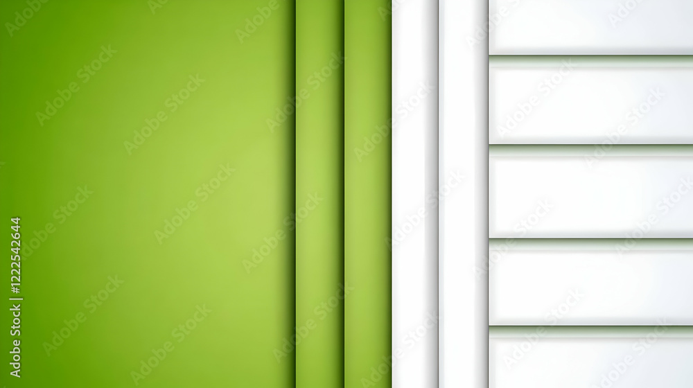 Poster abstract green and white background creates a modern and stylish look with clean lines and subtle sh