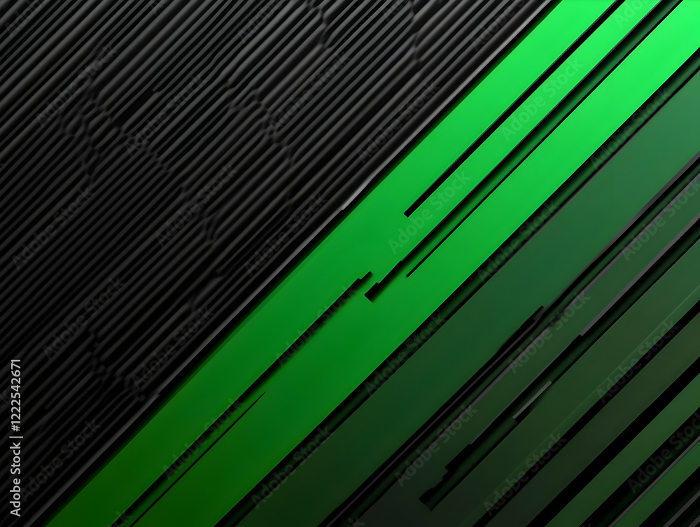 Aufkleber abstract background with diagonal green and black stripes creates dynamic visual.