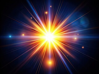 Dramatic lens flares illuminate black backgrounds, creating stunning overlay effects for captivating photos.