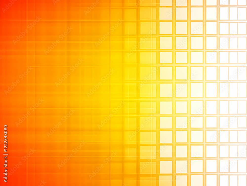 Aufkleber abstract orange and yellow gradient background with grid pattern creates modern and vibrant design